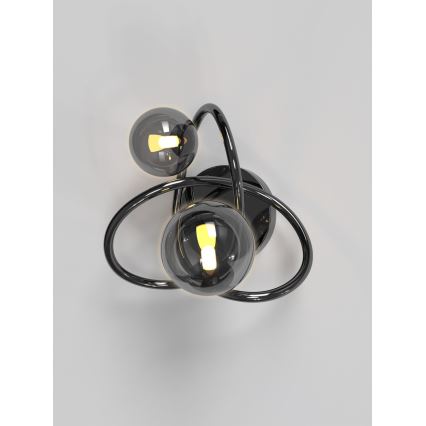 Wofi 4014-205 - LED väggbelysning NANCY 2xG9/3,5W/230V svart/skinande krom