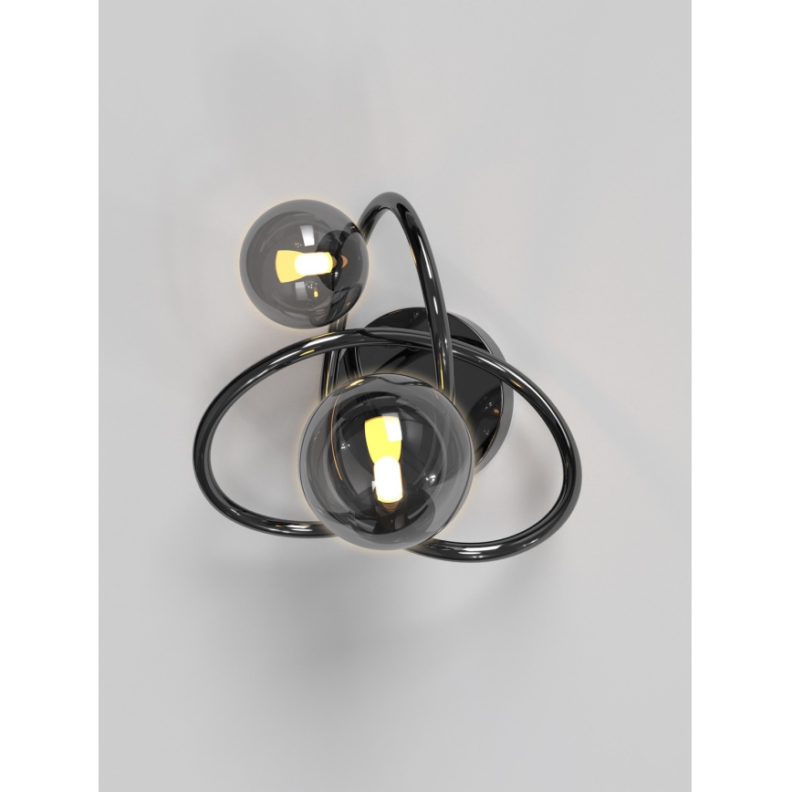 Wofi 4014-205 - LED väggbelysning NANCY 2xG9/3,5W/230V svart/skinande krom