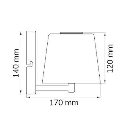 Wofi 4015.01.64.9000 - LED Dimbar vägglampa med USB-port GENK LED/2W/230V