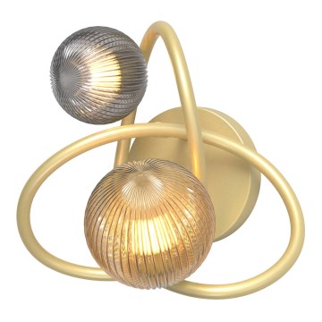 Wofi 4015-204 - LED väggbelysning METZ 2xG9/3,5W/230V guld/grå