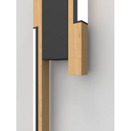 Wofi 4031-206- LED ljusreglerad vägglampa PALERMO 11W/230V brun/svart