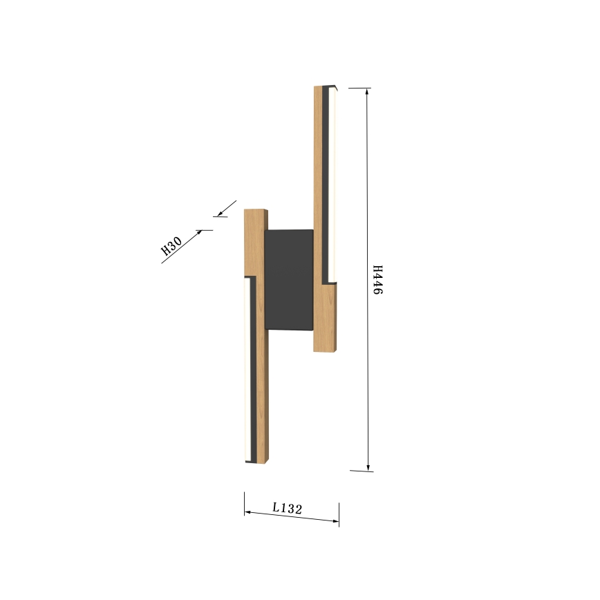 Wofi 4031-206- LED ljusreglerad vägglampa PALERMO 11W/230V brun/svart