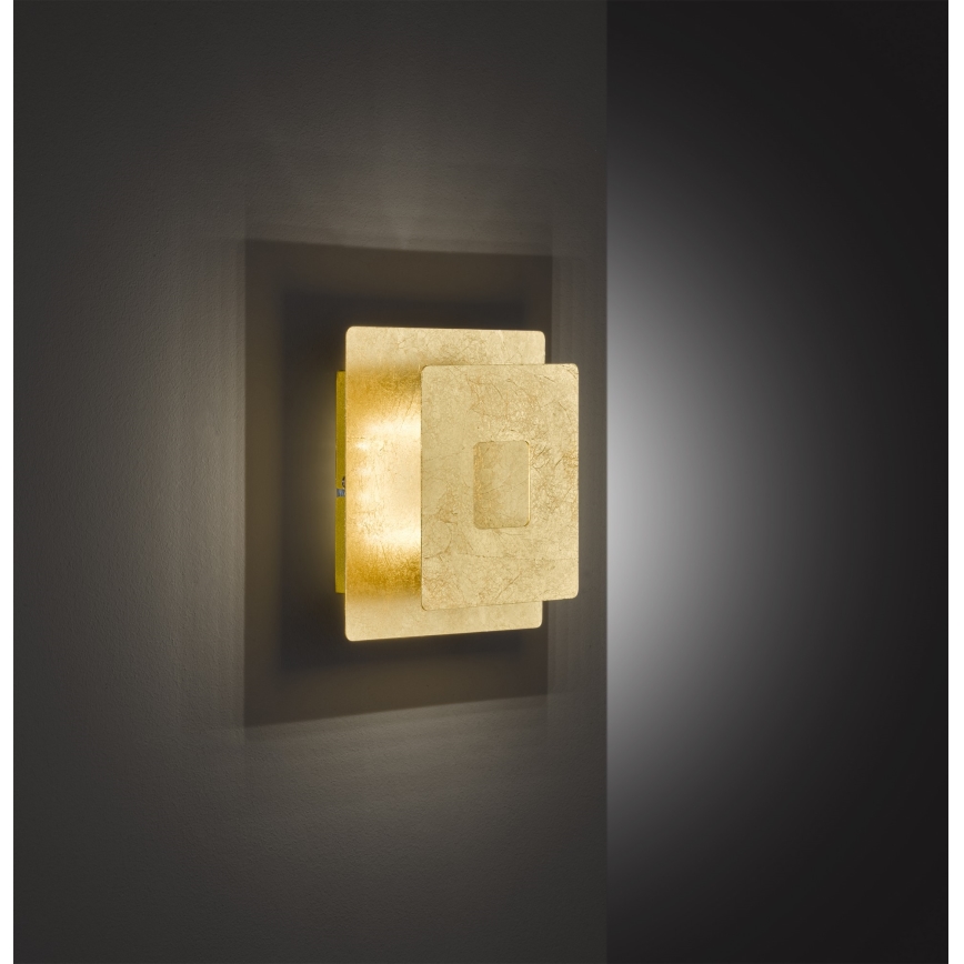 Wofi 4048-201Q - LED väggbelysning BAYONNE LED/6,5W/230V guld