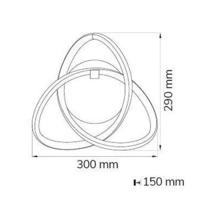Wofi 4134.01.88.9000 - LED väggbelysning INDIGO LED/14W/230V