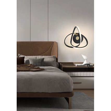 Wofi 4134-104 - LED väggbelysning INDIGO LED/14W/230V svart/guld