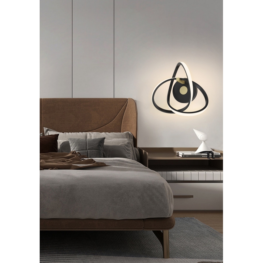 Wofi 4134-104 - LED väggbelysning INDIGO LED/14W/230V svart/guld