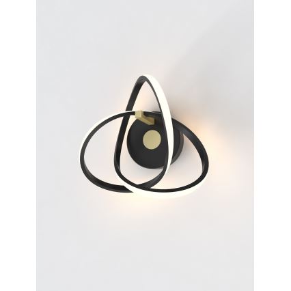 Wofi 4134-104 - LED väggbelysning INDIGO LED/14W/230V svart/guld