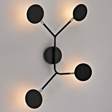 Wofi 446604109000 - LED väggbelysning BELIZE 4xLED/5W/230V 3000K svart