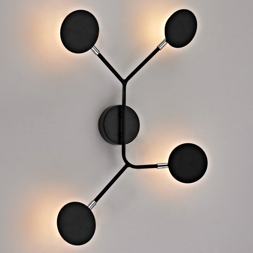 Wofi 446604109000 - LED väggbelysning BELIZE 4xLED/5W/230V 3000K svart