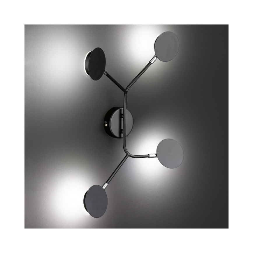 Wofi 446604109000 - LED väggbelysning BELIZE 4xLED/5W/230V 3000K svart