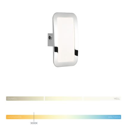 Wofi 4526.01.01.6000 - LED ljusreglerad vägglampa SAGA LED/8W/230V