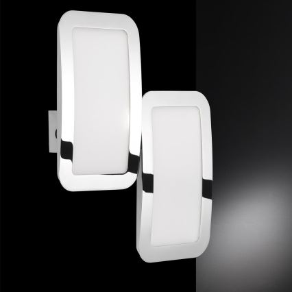 Wofi 4526.02.01.6000 - KIT 2x LED ljusreglerad vägglampa SAGA LED/8W/230V