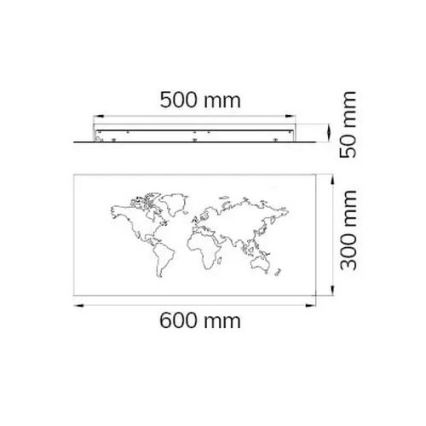 Wofi 4556.01.50.9600 - LED Wall dekorativ belysning LINDA LED/26W/230V 3000K