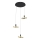Wofi 5016-304 - LED ljusreglerad ljuskrona på textilsladd BREST LED/26W/230V svart/guld