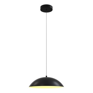 Wofi 6001-104 - LED ljusreglerad ljuskrona på textilsladd ROSCOFF LED/19W/230V svart/guld