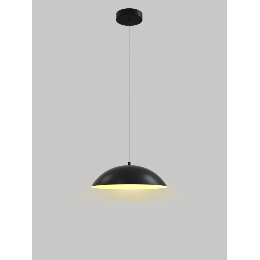 Wofi 6001-104 - LED ljusreglerad ljuskrona på textilsladd ROSCOFF LED/19W/230V svart/guld