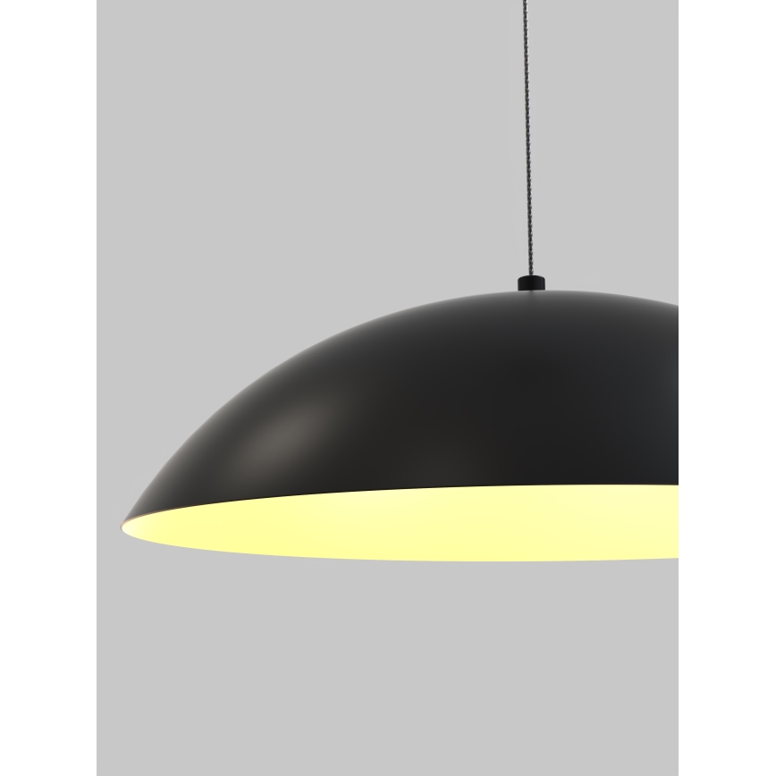 Wofi 6001-104 - LED ljusreglerad ljuskrona på textilsladd ROSCOFF LED/19W/230V svart/guld