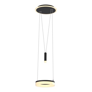 Wofi 6054-302 - LED ljusreglerad ljuskrona på textilsladd JESSE LED/15,5W/230V svart