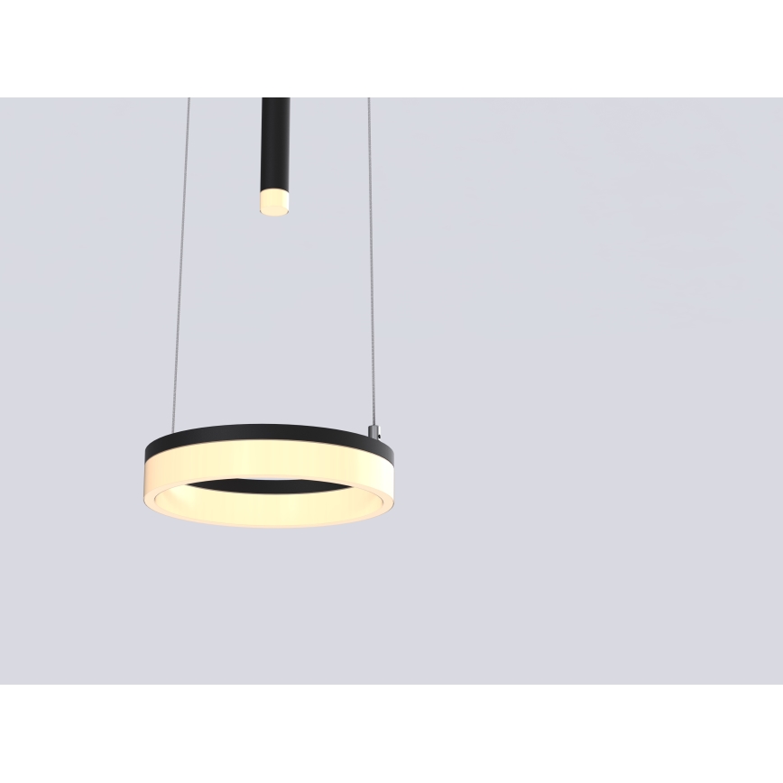 Wofi 6054-302 - LED ljusreglerad ljuskrona på textilsladd JESSE LED/15,5W/230V svart