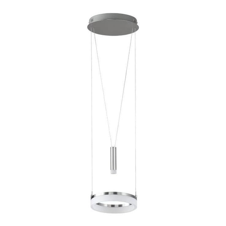 Wofi 6263.02.54.6250 - LED ljusreglerad ljuskrona på textilsladd JETTE LED/10W/230V + LED/1W