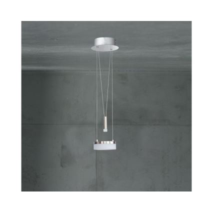 Wofi 6263.02.54.6250 - LED ljusreglerad ljuskrona på textilsladd JETTE LED/10W/230V + LED/1W