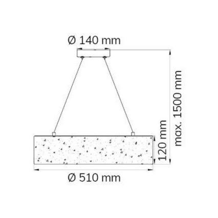 Wofi 6370.01.70.7000 - LED ljuskrona med textilsladd LEIKA LED/21W/230V