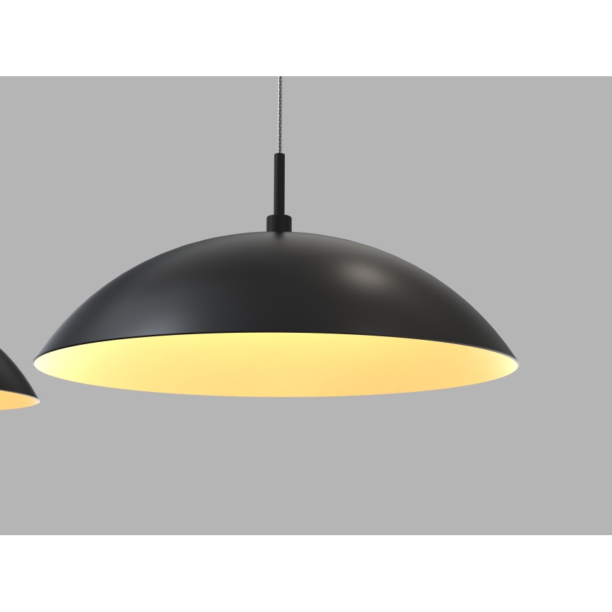 Wofi 7001-304 - LED ljusreglerad ljuskrona på textilsladd ROSCOFF LED/29W/230V svart/guld