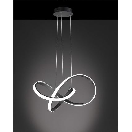 Wofi 70074G - LED ljusreglerad ljuskrona på textilsladd AMBIENTE LED/44W/230V