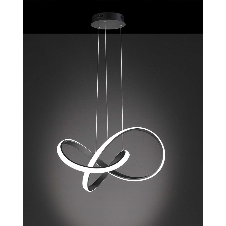 Wofi 70074G - LED ljusreglerad ljuskrona på textilsladd AMBIENTE LED/44W/230V