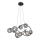Wofi 7014-805 - LED ljuskrona med textilsladd NANCY 8xG9/3,5W/230V svart/skinande krom
