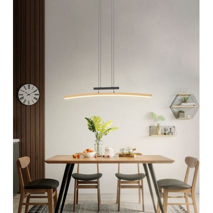 Wofi 7020-106 - LED ljusreglerad ljuskrona på textilsladd BOLOGNA LED/27W/230V