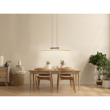 Wofi 7020-106 - LED ljusreglerad ljuskrona på textilsladd BOLOGNA LED/27W/230V