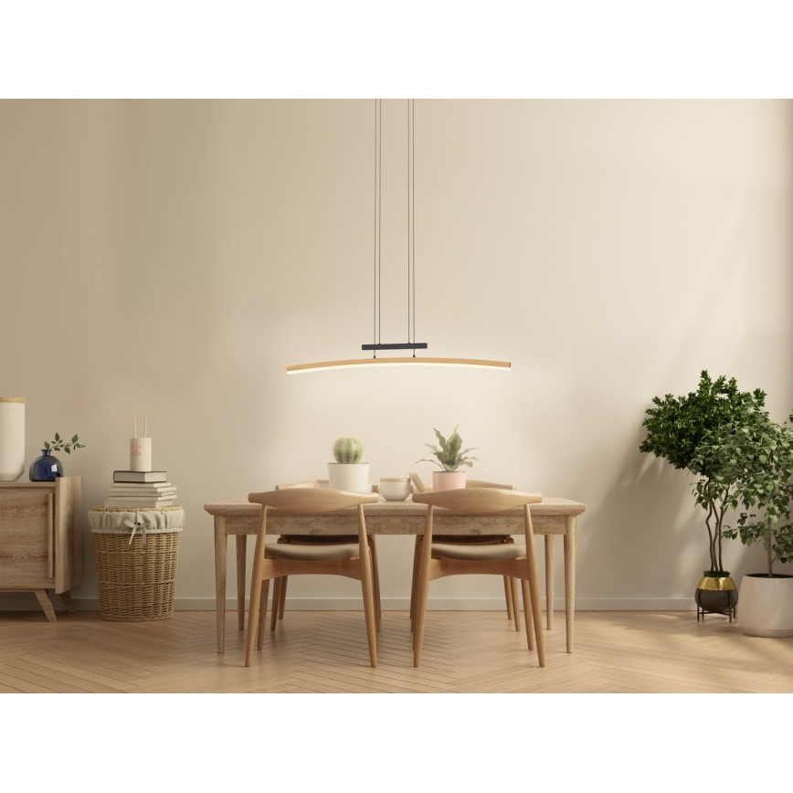 Wofi 7020-106 - LED ljusreglerad ljuskrona på textilsladd BOLOGNA LED/27W/230V