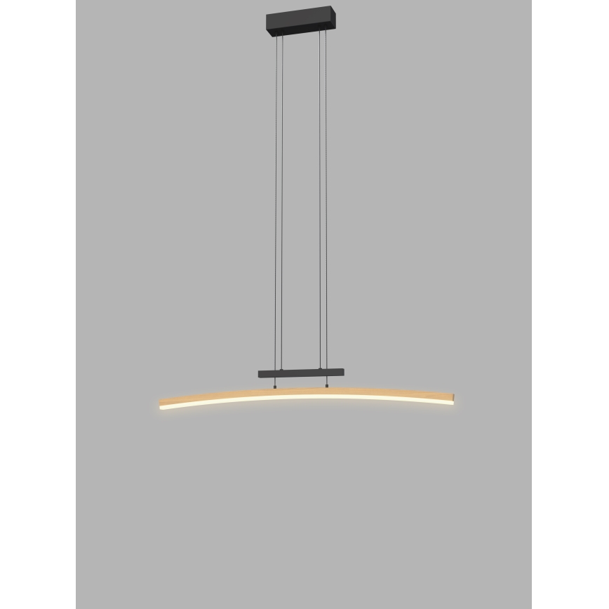 Wofi 7020-106 - LED ljusreglerad ljuskrona på textilsladd BOLOGNA LED/27W/230V