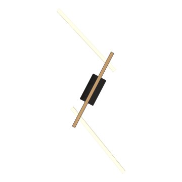 Wofi 7021-306 - LED ljusreglerad vägglampa RIMINI LED/40W/230V brun/svart