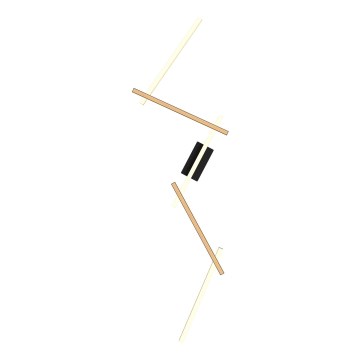 Wofi 7021-506 - LED ljusreglerad vägglampa RIMINI LED/57W/230V brun/svart