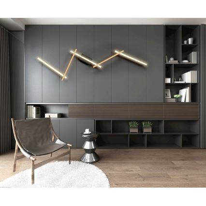 Wofi 7021-506 - LED ljusreglerad vägglampa RIMINI LED/57W/230V brun/svart