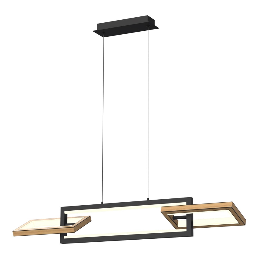 Wofi 7022-306- LED ljusreglerad ljuskrona på textilsladd MATERA LED/30W/230V svart/brun