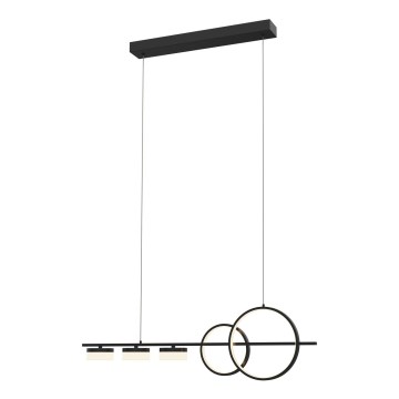 Wofi 7030-502 - LED ljusreglerad ljuskrona på textilsladd MESSINA LED/40W/230V svart