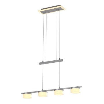 Wofi 7054-503 - LED ljusreglerad ljuskrona på textilsladd JESSE LED/21W/230V matt krom