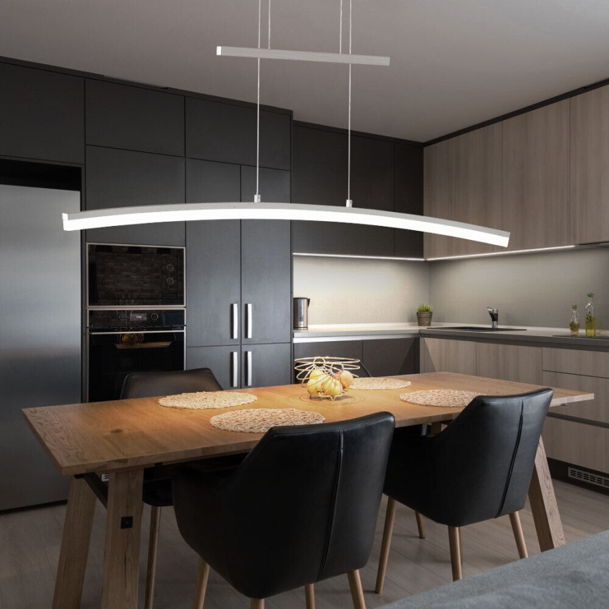 Wofi 7230.01.64.6000 - LED ljusreglerad ljuskrona på textilsladd FERROL LED/28W/230V