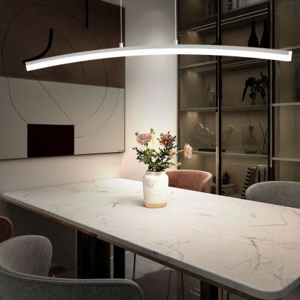 Wofi 7230.01.64.6000 - LED ljusreglerad ljuskrona på textilsladd FERROL LED/28W/230V
