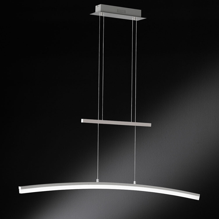 Wofi 7230.01.64.6000 - LED ljusreglerad ljuskrona på textilsladd FERROL LED/28W/230V