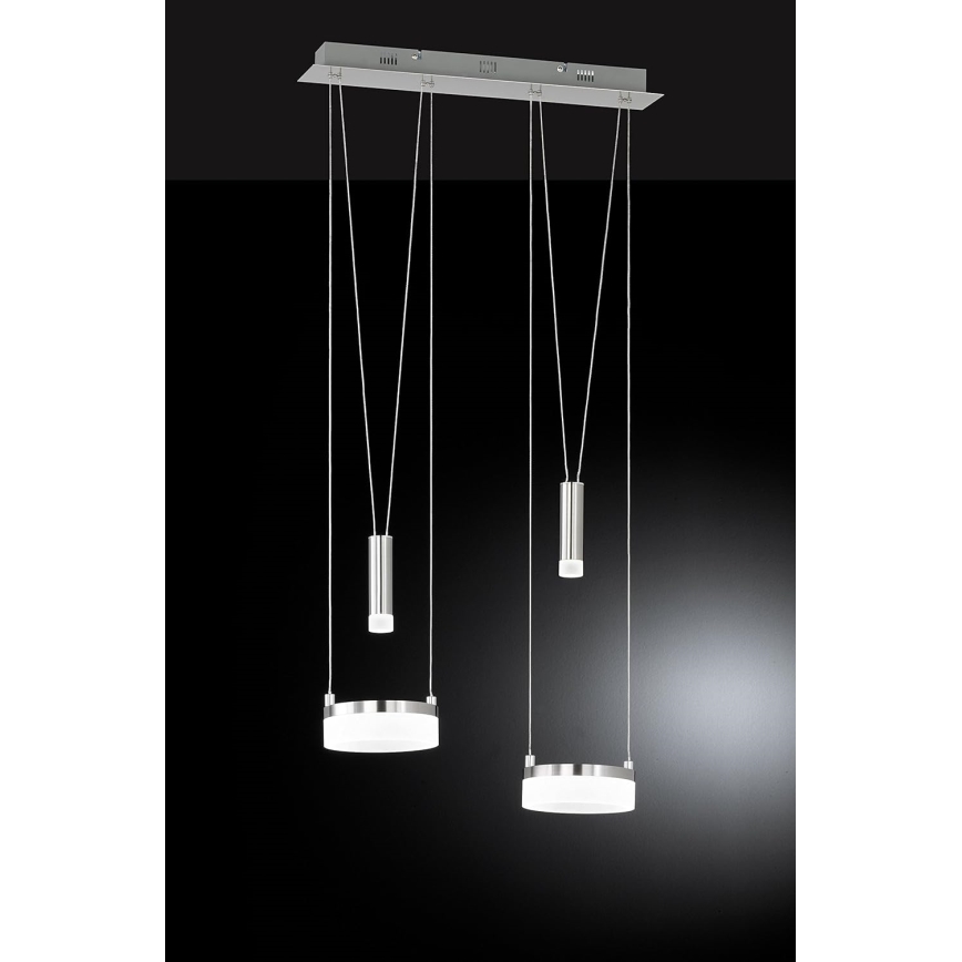 Wofi 7263.04.54.6000 - LED ljusreglerad ljuskrona på textilsladd JETTE 2xLED/7,5W/230V + 2xLED/1W