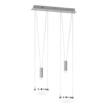 Wofi 7263.04.54.6000 - LED ljusreglerad ljuskrona på textilsladd JETTE 2xLED/7,5W/230V + 2xLED/1W