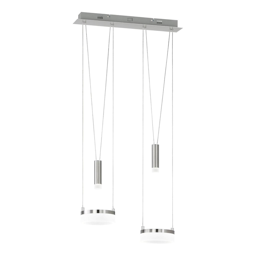 Wofi 7263.04.54.6000 - LED ljusreglerad ljuskrona på textilsladd JETTE 2xLED/7,5W/230V + 2xLED/1W