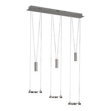 Wofi 7263.06.54.6000 - LED ljusreglerad ljuskrona på textilsladd JETTE 3xLED/7,5W/230V + 3xLED/1W