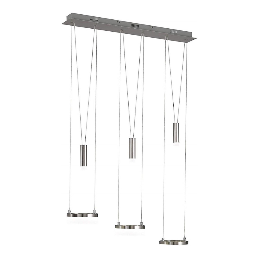 Wofi 7263.06.54.6000 - LED ljusreglerad ljuskrona på textilsladd JETTE 3xLED/7,5W/230V + 3xLED/1W