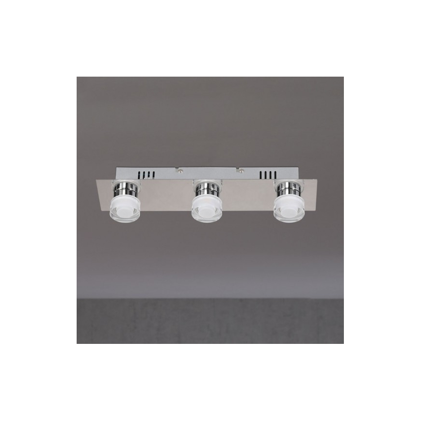 Wofi 7848.03.54.0044 -LED badrumstakbelysning  LORIENT 3xLED/4W/230V IP23