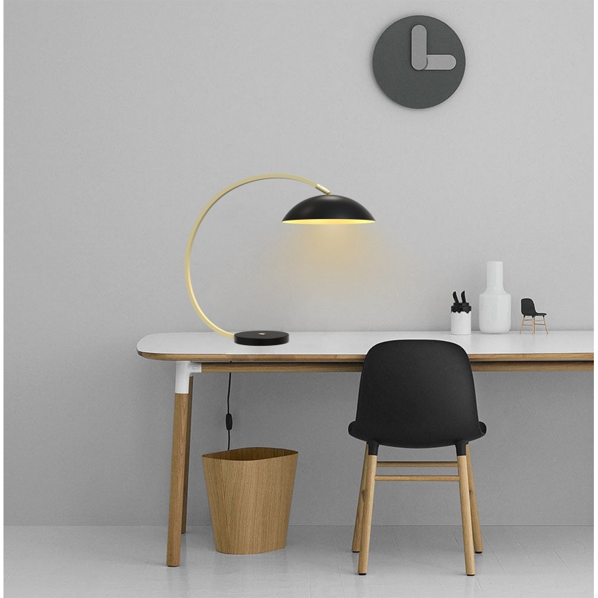 Wofi 8001-104 - LED Dimbar bordslampa med touch ROSCOFF LED/10,5W/230V svart/guld